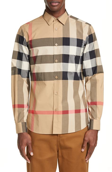 burberry button up cheap|burberry check button up shirt.